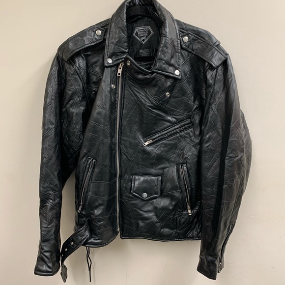 diamond plate leather jacket